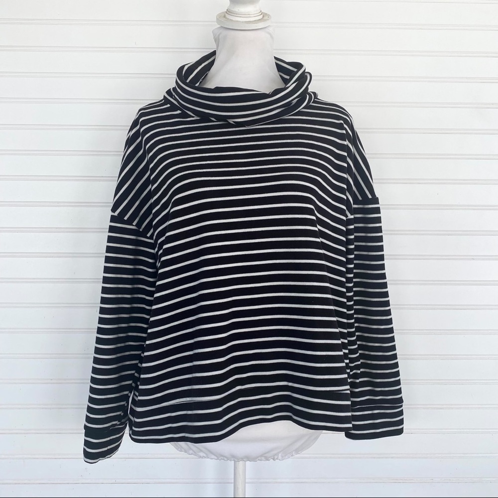 Striped cowl neck sweater Size XL